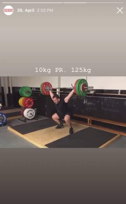 Full Stach mit 125 kg